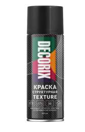 Краска аэрозоль акриловая структурная DECORIX чёрная 520мл