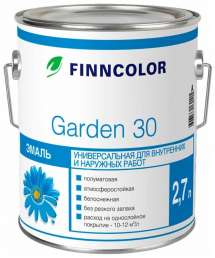 Эмаль Finncolor Garden 30 База A Белая 2,7л