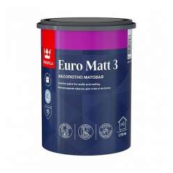 Краска Tikkurila Euro Matt 3 белая База А 0,9л