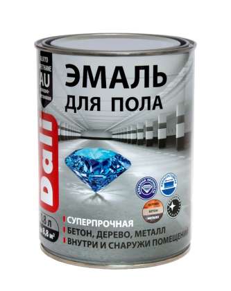 Эмаль алкидно-уретановая для пола Рогнеда Dali серая 0,8л