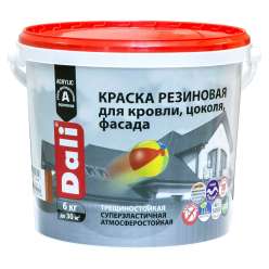 Краска резиновая DALI Рогнеда коричневая 6кг