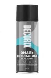 Краска аэрозольная акриловая по пластику Decorix матовая черная 520мл   