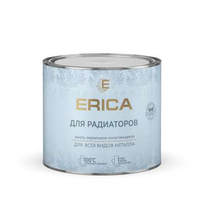 Эмаль акриловая для радиаторов ERICA белая 1,8кг